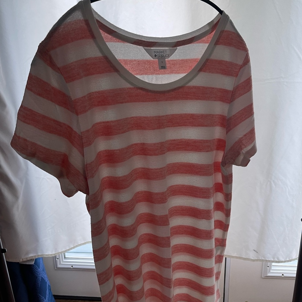 Market & Spruce Pink Short Sleeve Relaxed T-Shirt